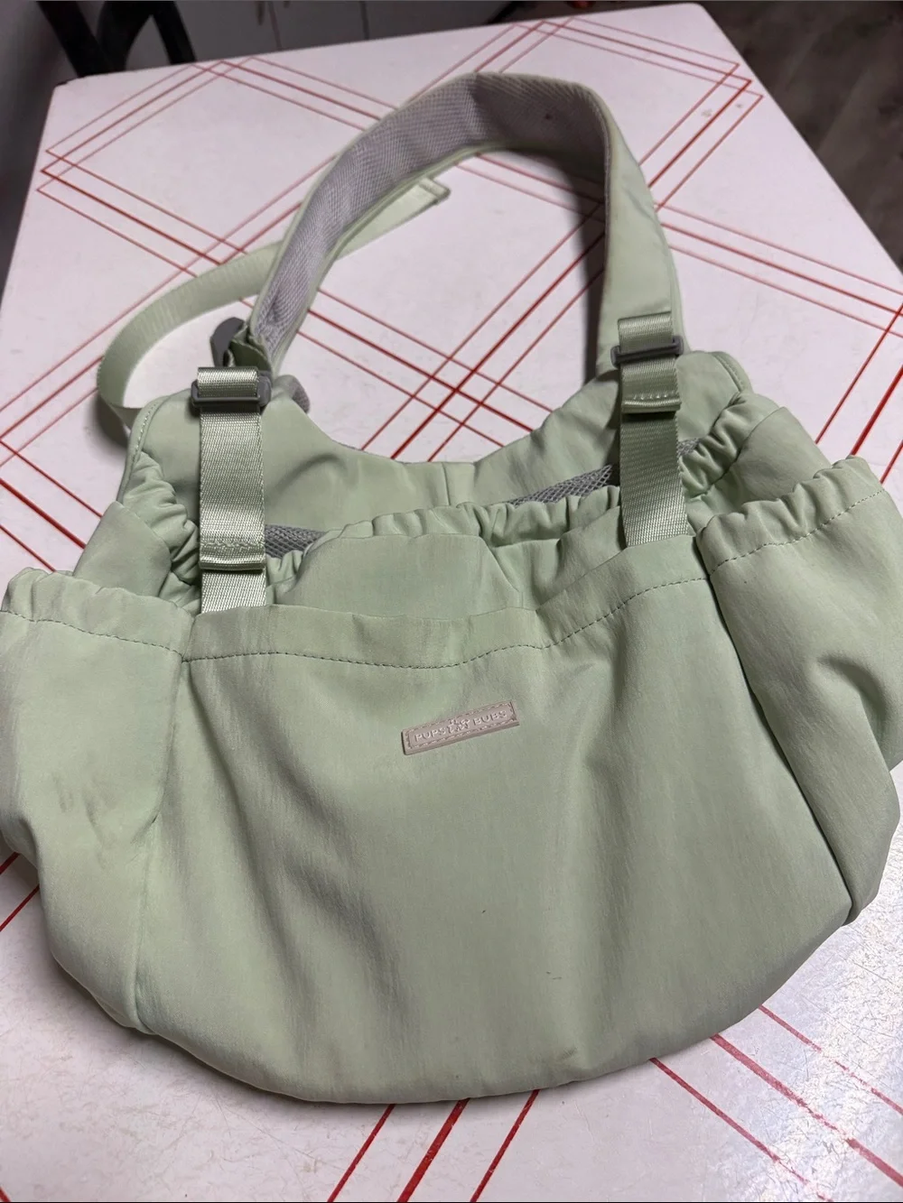 Pups & Bubs Carry Me Crossbody Pet Carrier (Sage)